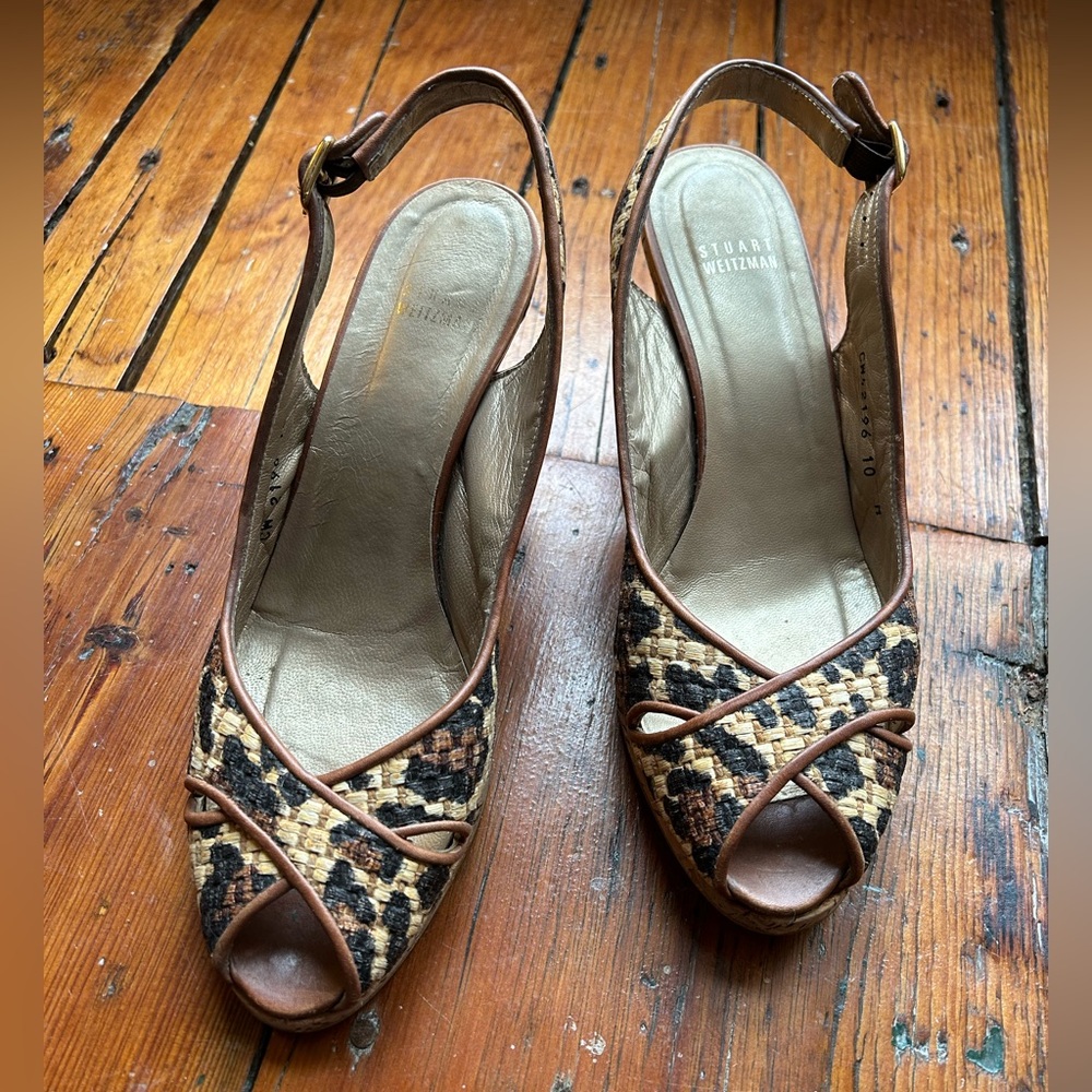 Stuart Weitzman Wedge sling back  sz 10